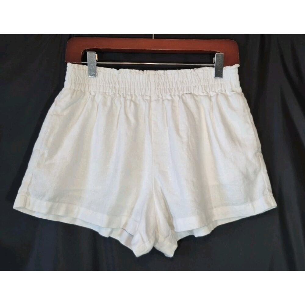 Reformation Mila White Linen Shorts Small - Picture 2 of 9